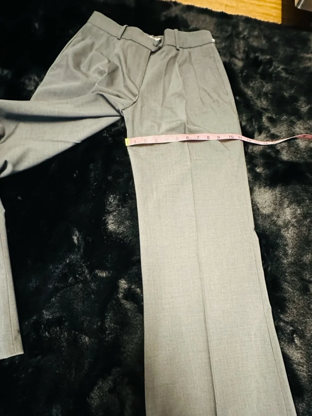 Michael Michael Kors Gray Wool Blend Wide Leg Trouser Pants Size 2